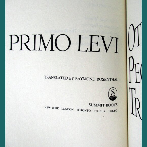 Book: Other People's Trades by Primo Levi, Translated by Raymond Rosenthal - Picture 13 of 14